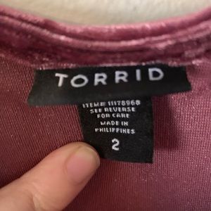 torrid Tops - Maroon Velvet Cold Shoulder Top torrid Tops - Maroon Velvet Cold Shoulder Top